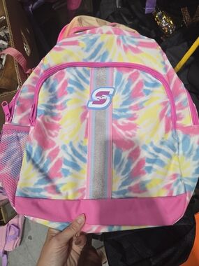 Skechers Kids Tie-Dye Pink Blue Yellow Backpack